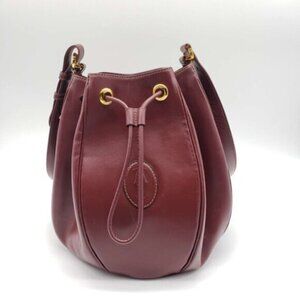 Must De Cartier Bordeaux Leather Shoulder Bag 271-082925